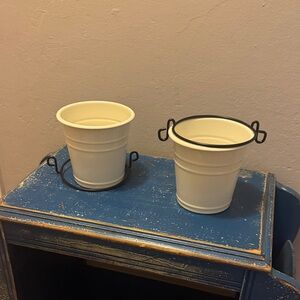 IKEA enamel metal planters